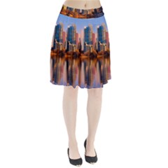 Vancouver Canada Sea Ocean Reflections Skyline Pleated Skirt by danenraven