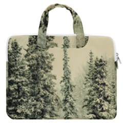 Winter Snow Frost Landscape Forest Trees Woods Macbook Pro 13  Double Pocket Laptop Bag