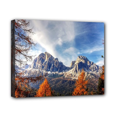 Dolomites Mountains Alps Alpine Trees Conifers Canvas 10  X 8  (stretched) by danenraven