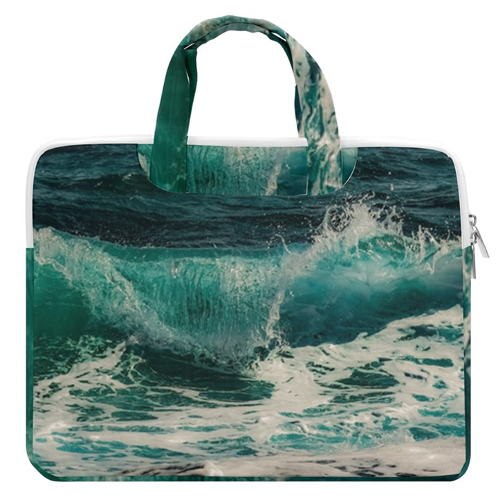 Sea Ocean Waves Seascape Beach MacBook Pro 13  Double Pocket Laptop Bag
