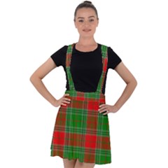 Lumberjack Plaid Velvet Suspender Skater Skirt by artworkshop