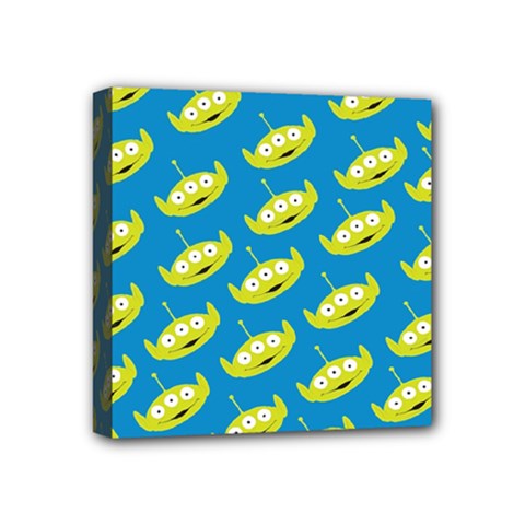 Pattern Aliens Mini Canvas 4  X 4  (stretched) by artworkshop