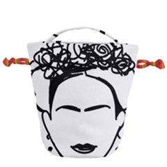 Frida Kahlo  Drawstring Bucket Bag by Sobalvarro