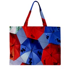 Letters Pattern Folding Umbrellas 2 Zipper Mini Tote Bag by artworkshop