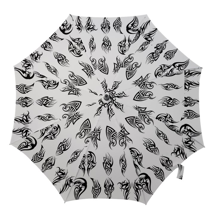 Tattoo Pattern Coin Purse Hook Handle Umbrellas (Medium)