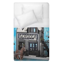 Winter Village Snow Brick Buildings Duvet Cover (single Size) by artworkshop