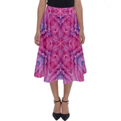 Art Rosette Pattern Background Floral Pattern Perfect Length Midi Skirt