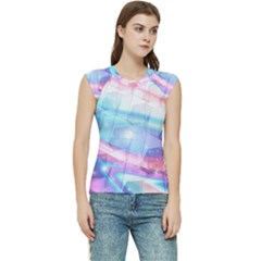 Polygons Bokeh Geometric Art Geometric Background Women s Raglan Cap Sleeve Tee