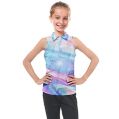 Polygons Bokeh Geometric Art Geometric Background Kids  Sleeveless Polo Tee