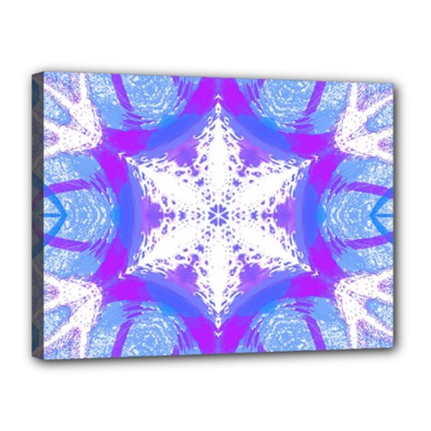 Snowflake Kaleidoscope Template Background Canvas 16  X 12  (stretched)