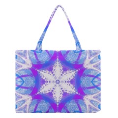 Snowflake Kaleidoscope Template Background Medium Tote Bag