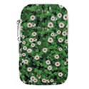 Daisies Clovers Lawn Digital Drawing Background Waist Pouch (Small) View1