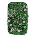 Daisies Clovers Lawn Digital Drawing Background Waist Pouch (Small) View2