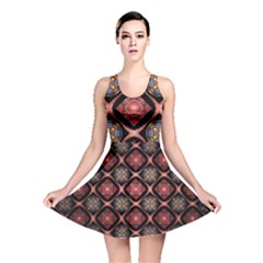 Background Pattern Geometric Wallpaper Seamless Reversible Skater Dress