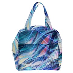 Background Neon Geometric Cubes Colorful Lights Boxy Hand Bag