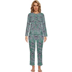 Forest Of Silver Pagoda Vines Womens  Long Sleeve Lightweight Pajamas Set by pepitasart