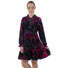 Granite Glitch All Frills Chiffon Dress by MRNStudios