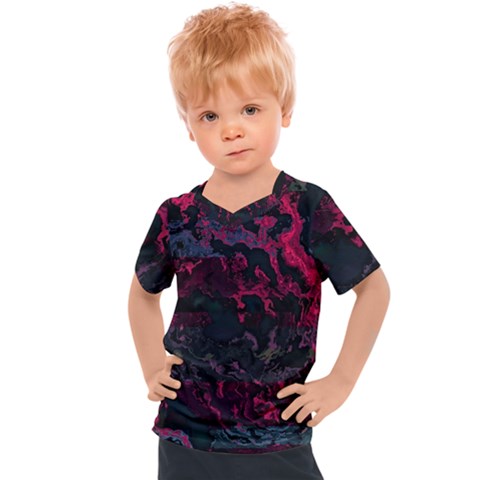 Granite Glitch Kids  Sports Tee by MRNStudios