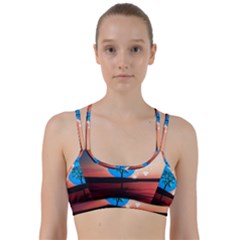 Surreal Fantasy Abstract Art Creativity Horizon Line Them Up Sports Bra by Pakemis