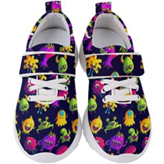 Space Patterns Kids  Velcro Strap Shoes by Pakemis