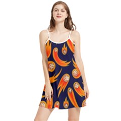 Space Patterns Pattern Summer Frill Dress by Pakemis