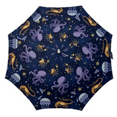 Marine Seamless Pattern Thin Line Memphis Style Straight Umbrellas by Pakemis