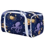 Marine Seamless Pattern Thin Line Memphis Style Toiletries Pouch