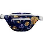 Marine Seamless Pattern Thin Line Memphis Style Fanny Pack