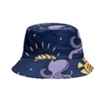 Marine Seamless Pattern Thin Line Memphis Style Bucket Hat