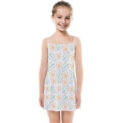 Hand-drawn-cute-flowers-with-leaves-pattern Kids  Summer Sun Dress by Pakemis