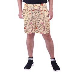 Seamless-pattern-with-different-flowers Men s Pocket Shorts by Pakemis