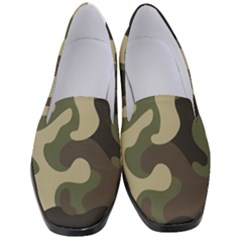 Camouflage Pattern Background Women s Classic Loafer Heels