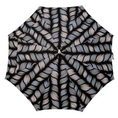 Seamless Pattern With Interweaving Braids Straight Umbrellas