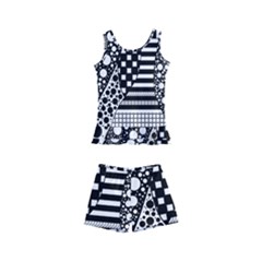 Black And White Kids  Boyleg Swimsuit by gasi