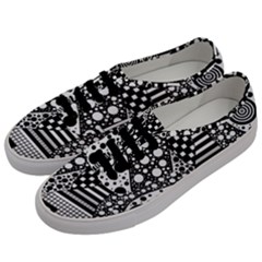 Black And White Men s Classic Low Top Sneakers by gasi