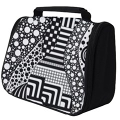 Black And White Full Print Travel Pouch (big)