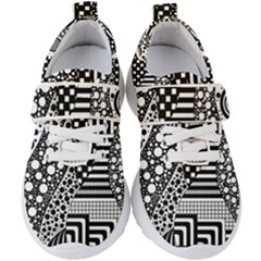 Black And White Kids  Velcro Strap Shoes by gasi