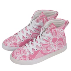 Pink Zendoodle Women s Hi-top Skate Sneakers by Mazipoodles