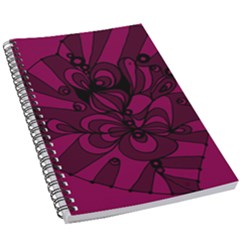 Aubergine Zendoodle 5 5  X 8 5  Notebook by Mazipoodles