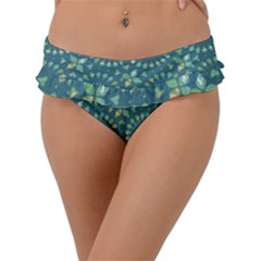 Kaleidoscope Hunter Green Frill Bikini Bottom by Mazipoodles