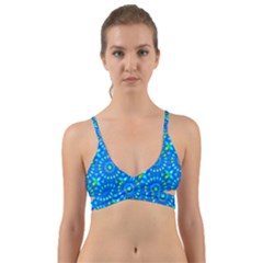 Kaleidoscope Blue Wrap Around Bikini Top by Mazipoodles