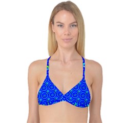 Kaleidoscope Royal Blue Reversible Tri Bikini Top by Mazipoodles