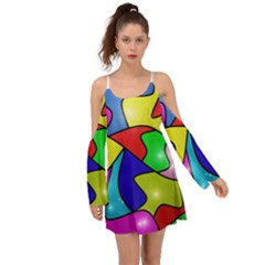 Colorful Abstract Art Boho Dress by gasi