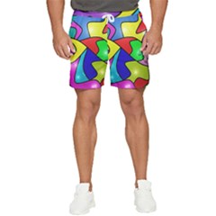 Colorful Abstract Art Men s Runner Shorts by gasi