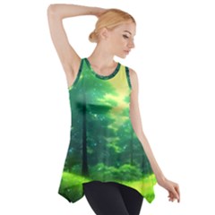 Anime Forrest Nature Fantasy Sunset Trees Woods Side Drop Tank Tunic by Uceng