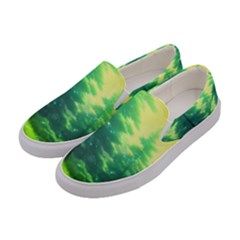 Anime Forrest Nature Fantasy Sunset Trees Woods Women s Canvas Slip Ons by Uceng