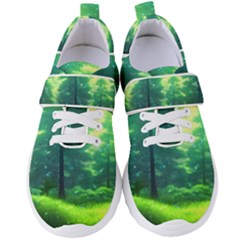 Anime Forrest Nature Fantasy Sunset Trees Woods Women s Velcro Strap Shoes by Uceng