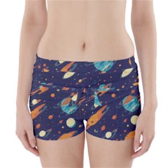 Space Galaxy Planet Universe Stars Night Fantasy Boyleg Bikini Wrap Bottoms by Uceng