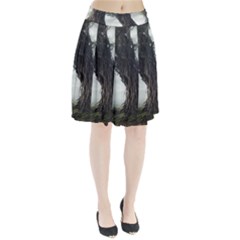Trees Forest Woods Drawing Fantasy Dream Pleated Skirt by Uceng