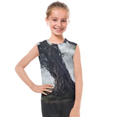 Trees Forest Woods Drawing Fantasy Dream Kids  Mesh Tank Top by Uceng